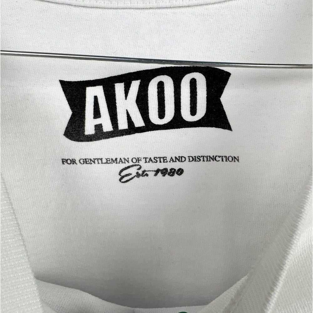 AKOO Mens White Graphic T Shirt Mind Your Business Green Car House Print Size XL - Picture 3 of 6